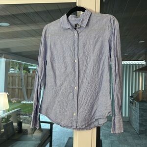 J.Crew blue linen shirt, size 6